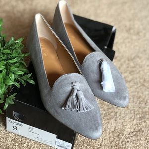 Grey Suede Loafers